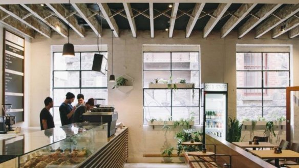 Sleek wooden lines and modern fittings feature inside the canteen.