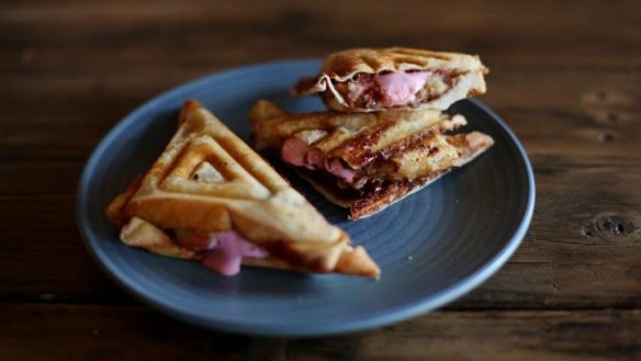 The Nutella and marshmallow jaffle.