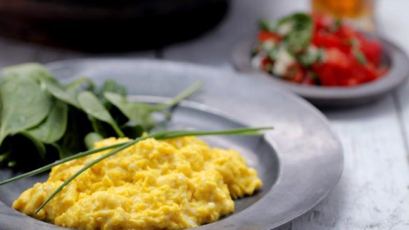 Creamy scrambled eggs