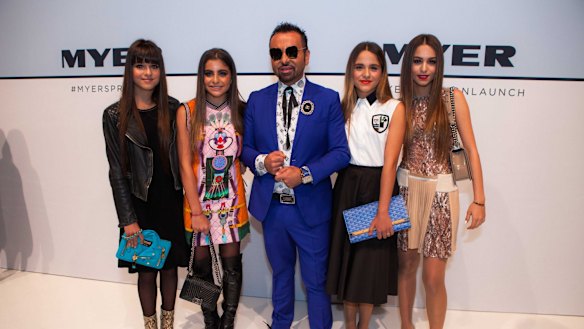 Napoleon Perdis with his four daughters: Alexia, Angelene, Athina and Lianna.