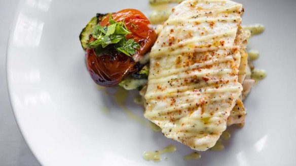Intriguing: Chargrilled chicken breast.