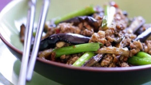 Chinese spicy eggplant