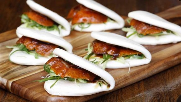 Sneaky treats: Peking duck steamed buns are the pick of the bunch.