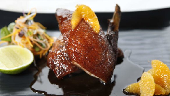 Duck with five-spice caramel.