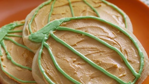 Pumpkin-shaped shortbread.