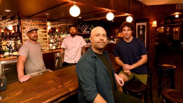 From left: Stefan Forte, Dan Pepperell, Jason Scott and Anton Forte of Restaurant Hubert in Sydney.