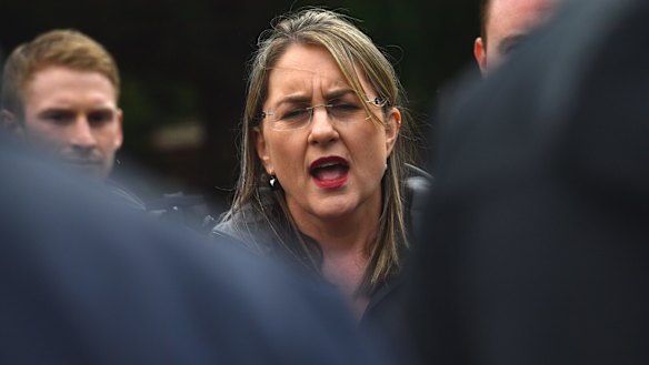 Public Transport Minister Jacinta Allan, announces how the level crossings at Charman, Balcombe and Park roads on the Frankston line will be removed.