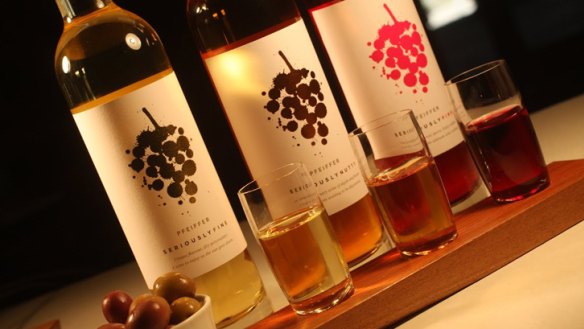 A selection of Pfeiffer wines.