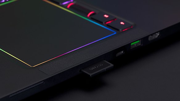 The Blade Pro is big, bit it's thin and light by 17-inch gaming laptop standards. 