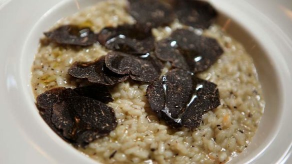 Risotto with lashings of winter truffle at Cecconi's.