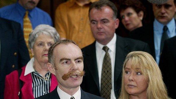 Ian Silk with Carmel Arthur and Val and Peter Silk behind.