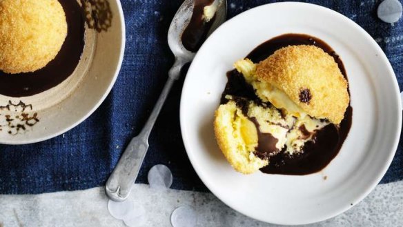 Orange marmalade fried ice-cream.