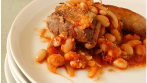 Duck, sausage and beans