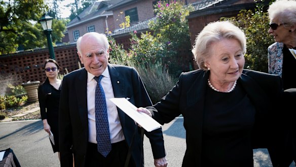 Ramsay Foundation chair John Howard photographed recently at a funeral.