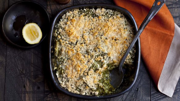 Karen Martini's silverbeet gratin.