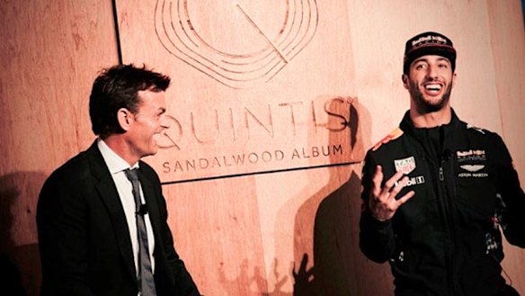 Adam Gilchrist and Daniel Ricciardo, brand ambassadors for Quintis.