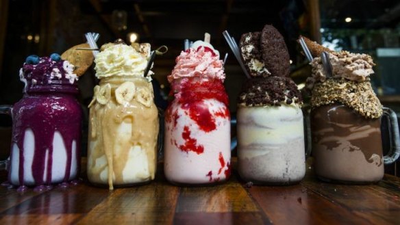 Freakshakes. Take a photo and have half, says dietitian Catherine Saxelby.