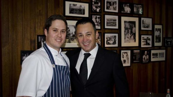 Head chef Lukas McEwan (left) and John Gambaro.