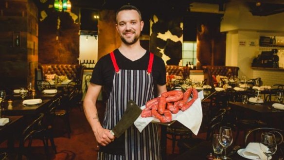 Meat and heat: Chef Chris Moran from San Telmo loves cooking on charcoal.