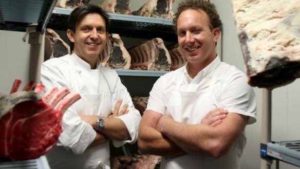 Andrew McConnell and Troy Wheeler at Meatsmith in Fitzroy.