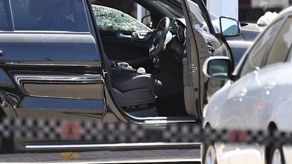 The former bikie boss was shot in the face and taken to hospital in a serious condition.