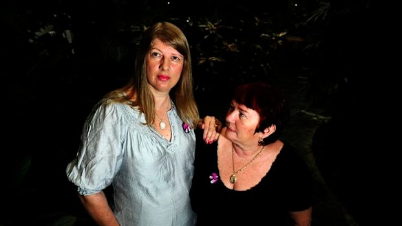 Louise Burmester (left) of Murrumbateman was adopted out in 1961 pictured with Lily Arthur of Sydney who was forced to give up her child .