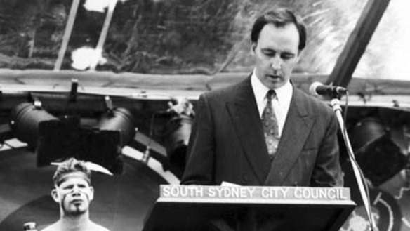 Paul Keating delivers a speech in Redfern to mark the International Year of  Indigenous People.