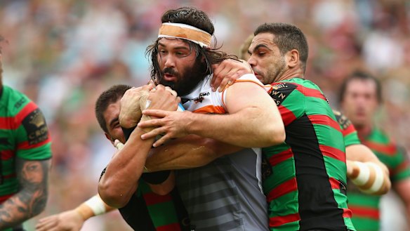 Setting the platform: Wests Tigers' captain Aaron Woods.