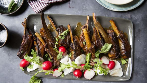 Rib-sticking party starters: Lamb with miso, treacle and dark ale.