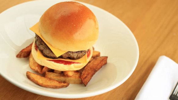 Delicious: the cheeseburger from the kids menu.