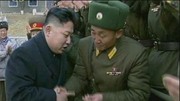 Now you don't: Jang Song-thaek was nowhere to be seen after the show re-aired last week.