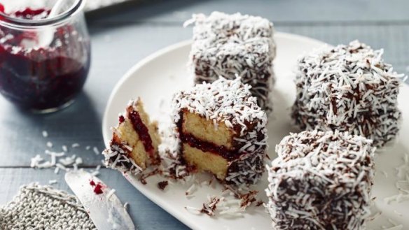 Popular idea: A plate of lamingtons