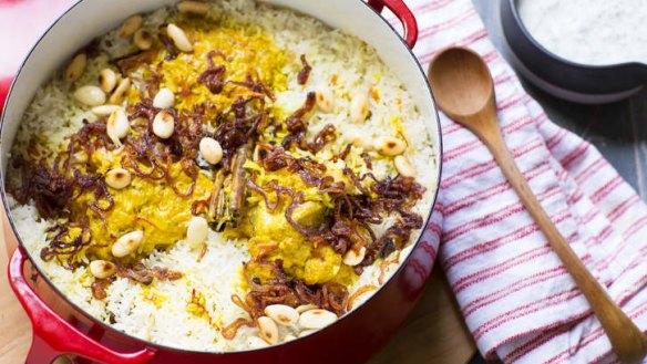 Indian comfort food: Chicken biryani.