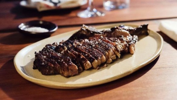 150-day dry-aged beef rib on the bone.