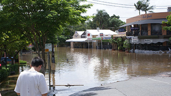 A flooded street in Rosalie on January 12. Photo: reader Christopher Pole