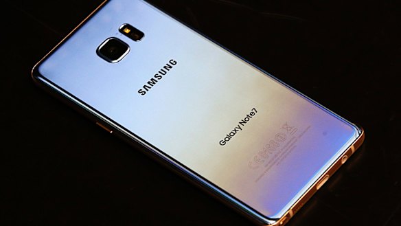 The Samsung Galaxy Note7.