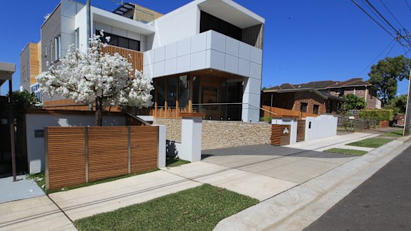 The exterior of Mehajer's home in Lidcombe.