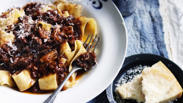 Oxtail ragu makes a lovely sauce for pappardelle pasta.