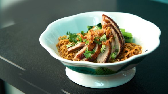 Duck noodles also feature on Long Chim's weekday lunch menu.