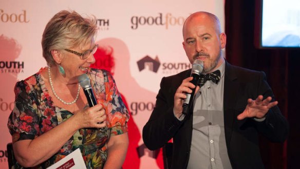 Trumpeting the Barossa: Maggie Beer, left, and Nick Stock.