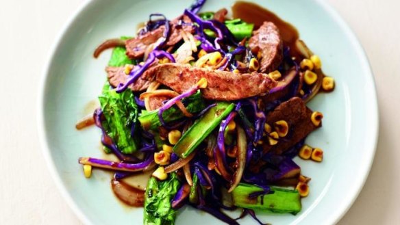 Stir-fried beef with ginger