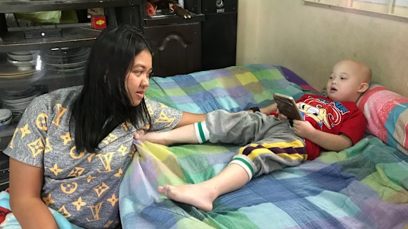 Gammy loves taking selfies. His mother wants to be reunited with his twin, Pipah who lives more than 5,000 kilometres away in Western Australia.