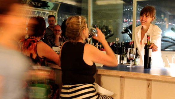 Face to face: Sit at the bar at Cafe Nice for the French Riviera experience.