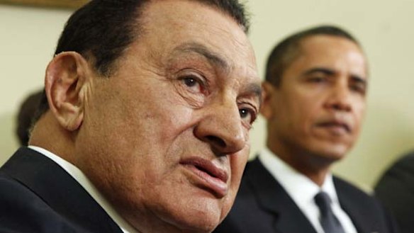 Once upon a time, an asset to the West ... Hosni Mubarak is hosted by Barack Obama at the Oval Office in 2009.