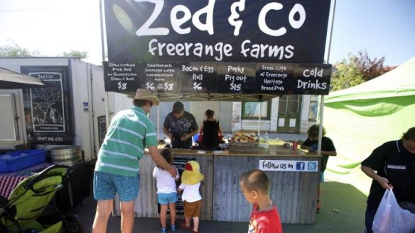 The Zed & Co Freerange Farms stall at Talbot market.
