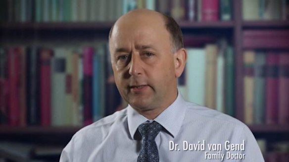 David van Gend, the president of the Australian Marriage Forum, is described on-screen as a "family doctor". 