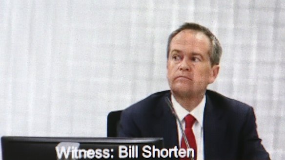 Bill Shorten appearing before the Royal Commission into Trade Union Governance and Corruption.