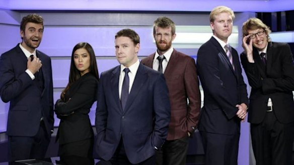 <i>The Roast</i> team (from left): Nich Richardson, Alex Lee, Tom Glasson, Jazz Twemlow, Mark Humpries, Clarke Richards.