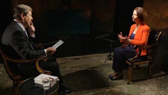 Julia Gillard speaks to Ray Martin on Tuesday night.