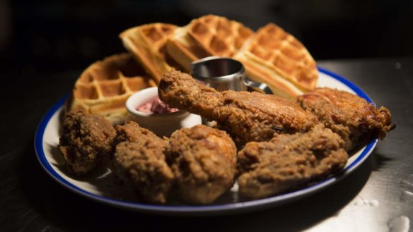Fried chicken and waffles.